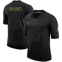 Mens Kansas City Chiefs Patrick Mahomes Black Limited 2020 Salute To Service Jersey